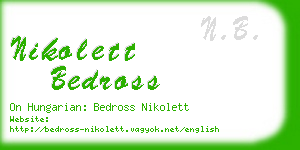 nikolett bedross business card